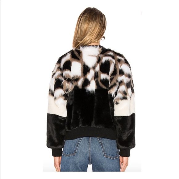 NBD Black and White Bomber Jacket - Picture 3 of 10